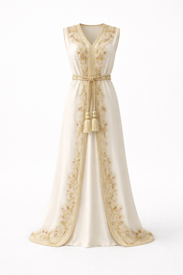 Djellaba maroccaine élégante et brodée