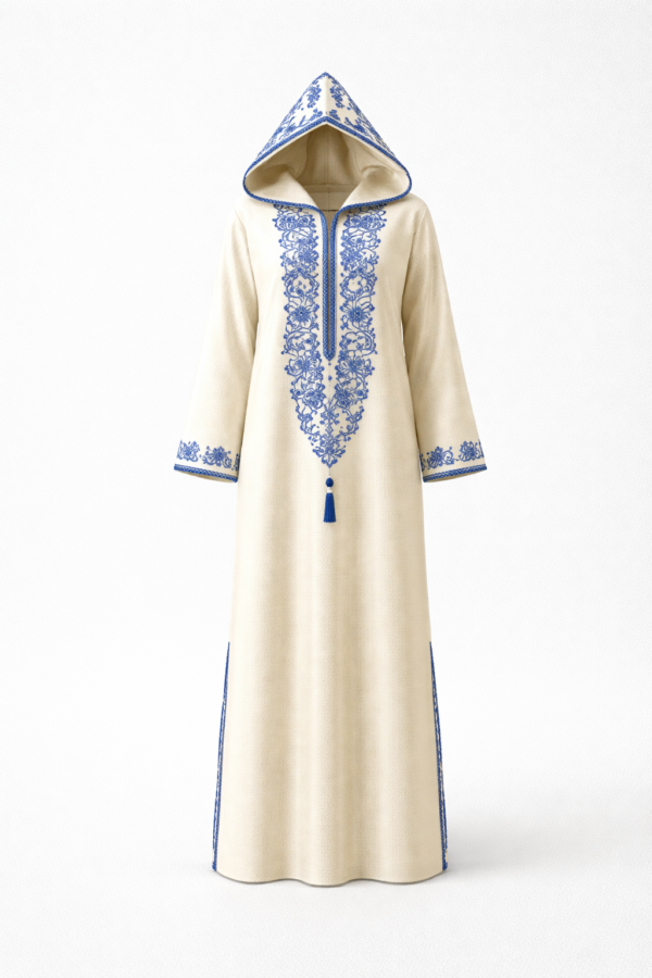 Djellaba marocaine Fessia brodée